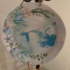 Mermaid Ocean Folklore Melamine round Platter Tray